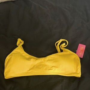 NEW Women’s L (11-13) Yellow Bikini Top